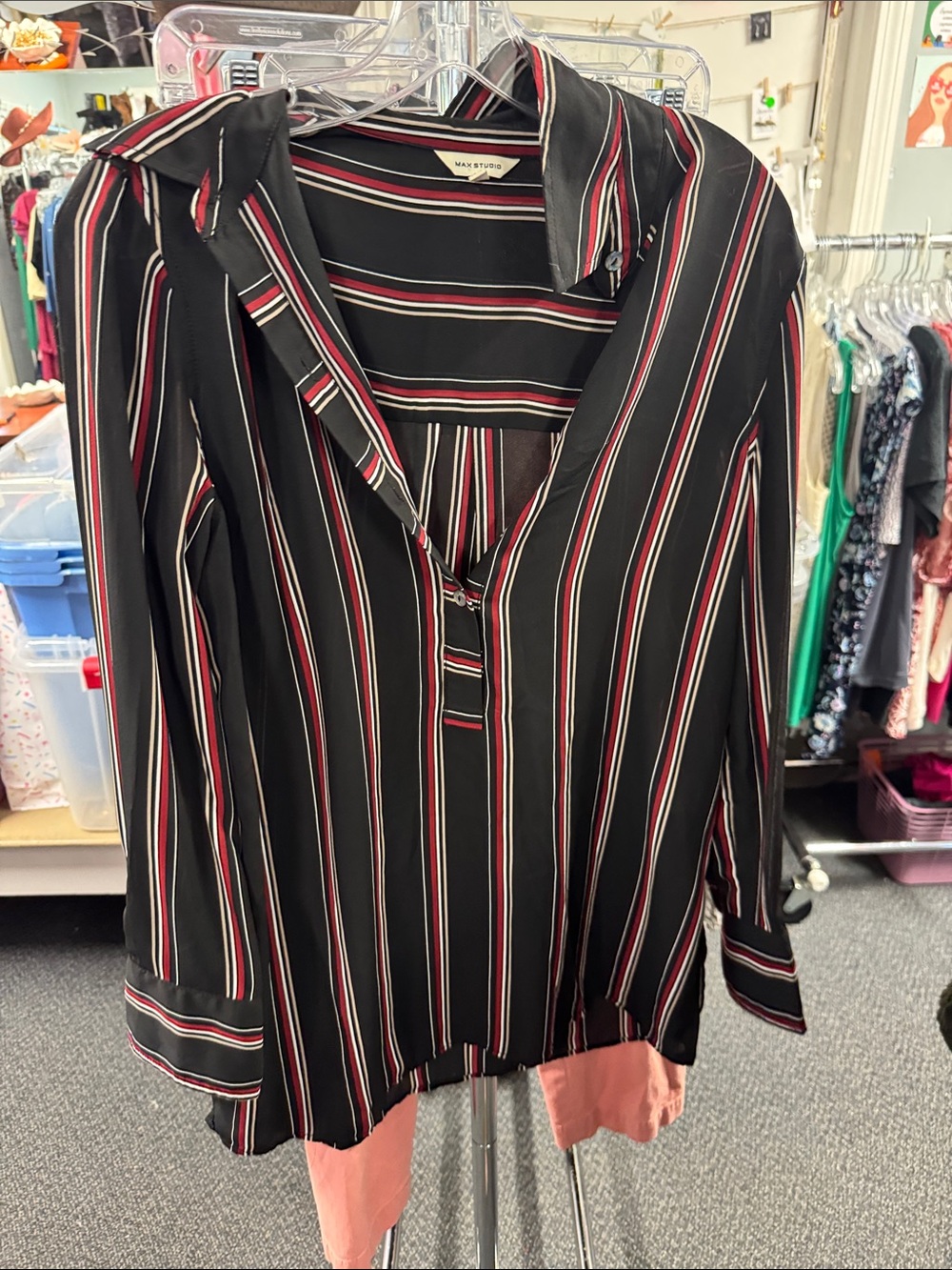 Max studio striped top M // 091651